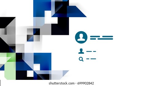 Plantilla geométrica de presentación empresarial. Diseño de tecnología digital, concepto de folleto o folleto o fondo geométrico de banner web