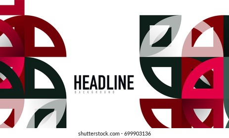 Business presentation geometric template. Digital technology layout, brochure or flyer concept or geometrical web banner background