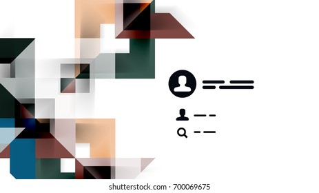 Business presentation geometric template. Digital technology layout, brochure or flyer concept or geometrical web banner background