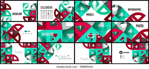 Business presentation geometric template. Digital technology layout, brochure or flyer concept or geometrical web banner background
