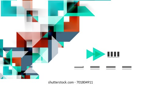 Business presentation geometric template. Digital technology layout, brochure or flyer concept or geometrical web banner background