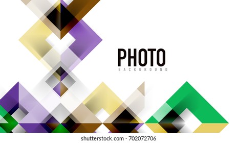 Business presentation geometric template. Digital technology layout, brochure or flyer concept or geometrical web banner background