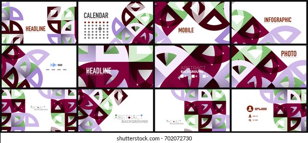 Business presentation geometric template. Digital technology layout, brochure or flyer concept or geometrical web banner background