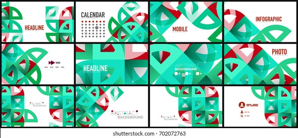 Business presentation geometric template. Digital technology layout, brochure or flyer concept or geometrical web banner background