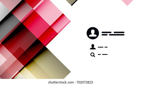 Plantilla geométrica de presentación empresarial. Diseño de tecnología digital, concepto de folleto o folleto o fondo geométrico de banner web