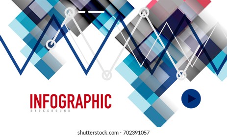 Business presentation geometric template. Digital technology layout, brochure or flyer concept or geometrical web banner background