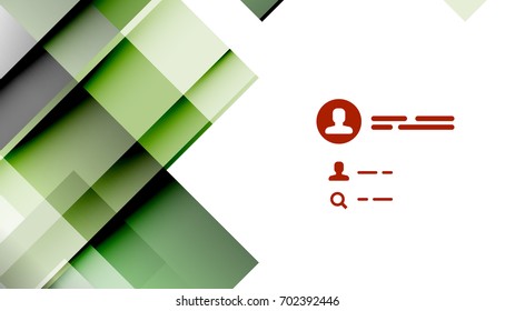 Business presentation geometric template. Digital technology layout, brochure or flyer concept or geometrical web banner background
