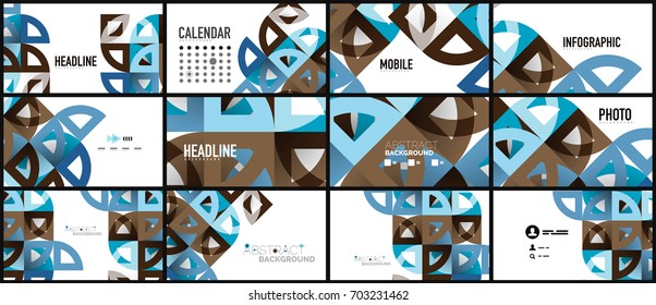 Business presentation geometric template. Digital technology layout, brochure or flyer concept or geometrical web banner background