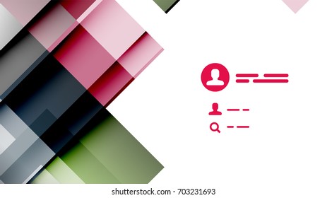 Business presentation geometric template. Digital technology layout, brochure or flyer concept or geometrical web banner background
