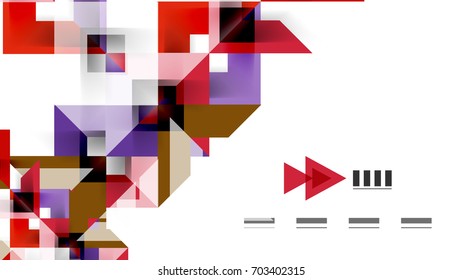 Business presentation geometric template. Digital technology layout, brochure or flyer concept or geometrical web banner background