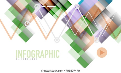 Business presentation geometric template. Digital technology layout, brochure or flyer concept or geometrical web banner background