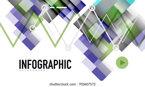 Business presentation geometric template. Digital technology layout, brochure or flyer concept or geometrical web banner background