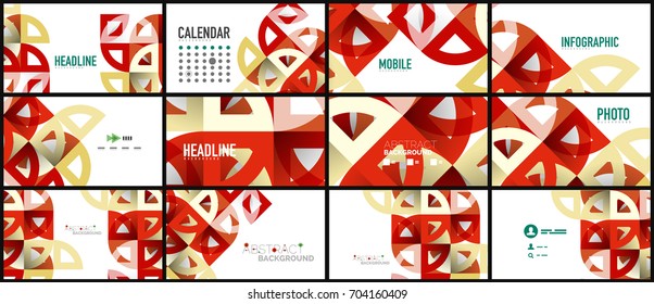 Business presentation geometric template. Digital technology layout, brochure or flyer concept or geometrical web banner background