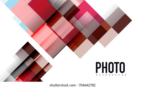 Business presentation geometric template. Digital technology layout, brochure or flyer concept or geometrical web banner background