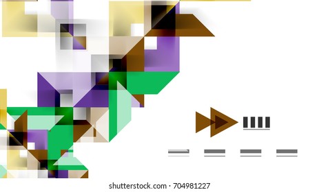 Plantilla geométrica de presentación empresarial. Diseño de tecnología digital, concepto de folleto o folleto o fondo geométrico de banner web