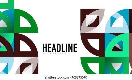 Business presentation geometric template. Digital technology layout, brochure or flyer concept or geometrical web banner background
