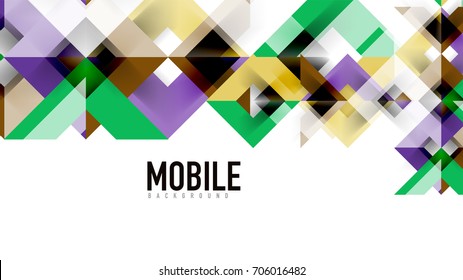 Business presentation geometric template. Digital technology layout, brochure or flyer concept or geometrical web banner background