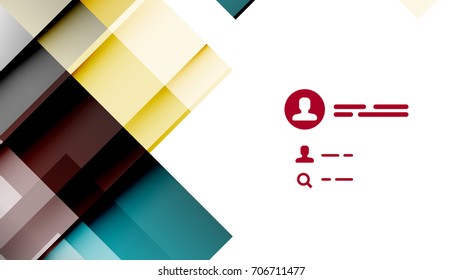 Business presentation geometric template. Digital technology layout, brochure or flyer concept or geometrical web banner background