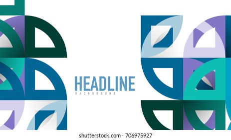 Business presentation geometric template. Digital technology layout, brochure or flyer concept or geometrical web banner background