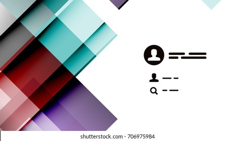 Business presentation geometric template. Digital technology layout, brochure or flyer concept or geometrical web banner background