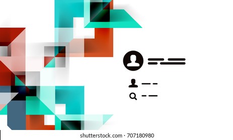 Business presentation geometric template. Digital technology layout, brochure or flyer concept or geometrical web banner background