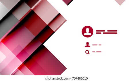 Business presentation geometric template. Digital technology layout, brochure or flyer concept or geometrical web banner background