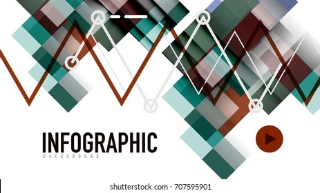 Plantilla geométrica de presentación empresarial. Diseño de tecnología digital, concepto de folleto o folleto o fondo geométrico de banner web