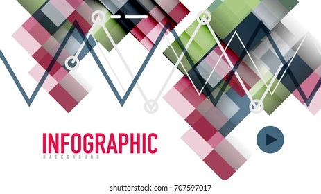 Business presentation geometric template. Digital technology layout, brochure or flyer concept or geometrical web banner background