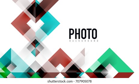 Business presentation geometric template. Digital technology layout, brochure or flyer concept or geometrical web banner background