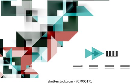 Business presentation geometric template. Digital technology layout, brochure or flyer concept or geometrical web banner background
