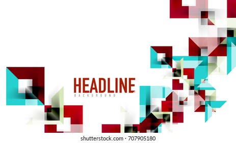Business presentation geometric template. Digital technology layout, brochure or flyer concept or geometrical web banner background