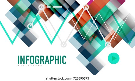 Plantilla geométrica de presentación empresarial. Diseño de tecnología digital, concepto de folleto o folleto o fondo geométrico de banner web