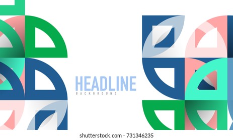 Business presentation geometric template. Digital technology layout, brochure or flyer concept or geometrical web banner background