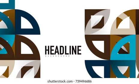 Business presentation geometric template. Digital technology layout, brochure or flyer concept or geometrical web banner background