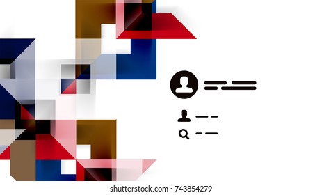 Business presentation geometric template. Digital technology layout, brochure or flyer concept or geometrical web banner background