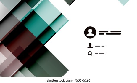 Plantilla geométrica de presentación empresarial. Diseño de tecnología digital, concepto de folleto o folleto o fondo geométrico de banner web
