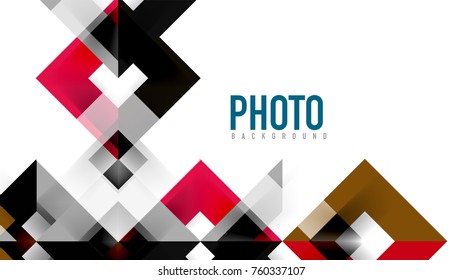 Modelo geométrico de apresentação comercial. Layout de tecnologia digital, conceito de brochura ou folheto ou fundo geométrico de banner web