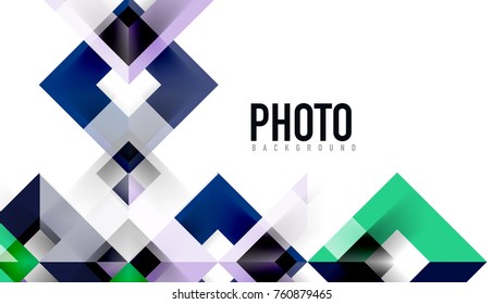 Business presentation geometric template. Digital technology layout, brochure or flyer concept or geometrical web banner background