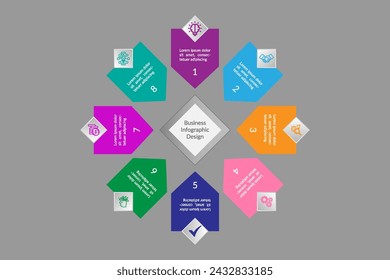 Business presentation glossy vector infographic element design template.