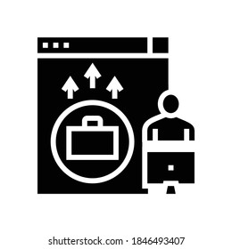 business presentation glyph icon vector. business presentation sign. isolated contour symbol black illustration