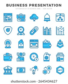 Business Presentation Icon Bundle 25 Icons for Websites and Apps