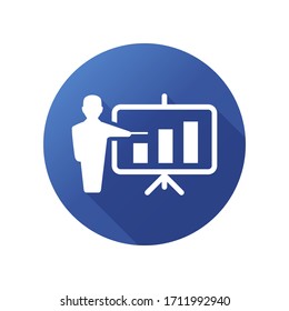 Business Presentation Icon. Contains such Presenter. Teacher icon. Training. Seminar sign