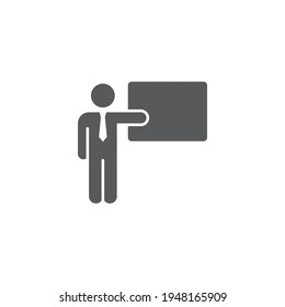 Business Presentation Icon. Contains such Presenter. Teacher, Audience and more. Training, presentation icon