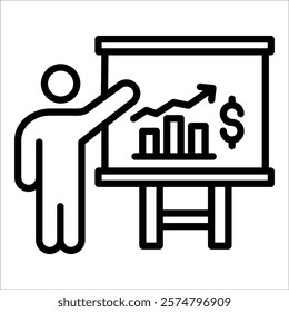 Business Presentation Icon Element For Design