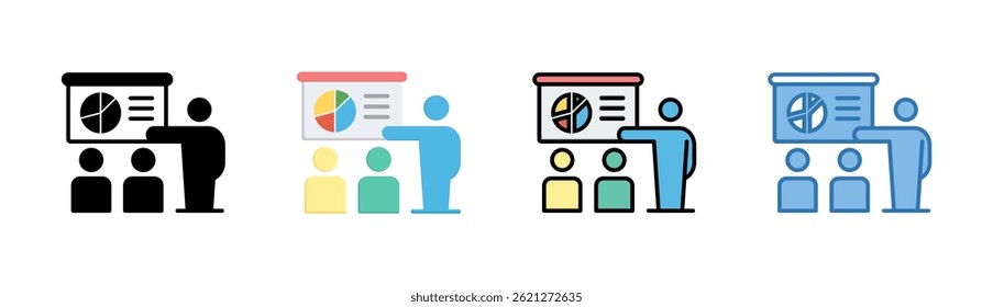 Elemento De Icono De Presentación De Negocios Para Diseño