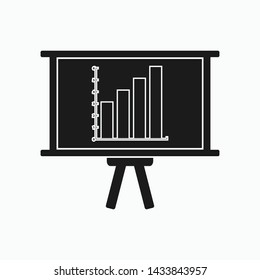 Business presentation icon. Flat style vector EPS.