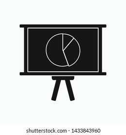 Business presentation icon. Flat style vector EPS.