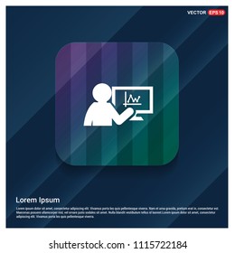 Business presentation icon - Free vector icon