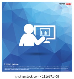 Business presentation icon - Free vector icon