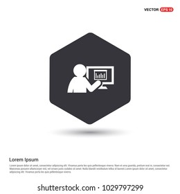 Business presentation icon Hexa White Background icon template